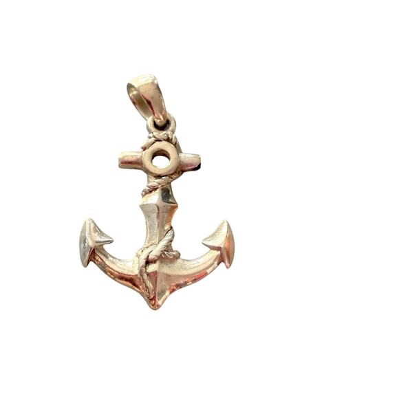 925 Sterling Silver Anchor Pendant for Necklace - Picture 1 of 9